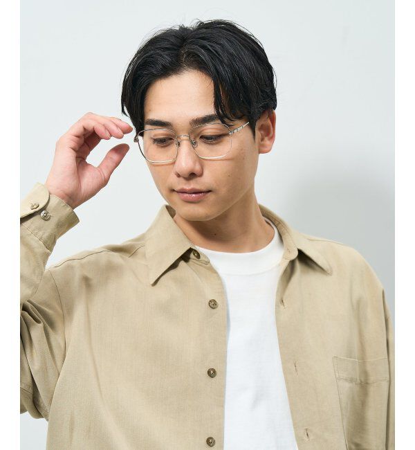  「ウェリントン型 メガネ | メタル 大きめ ゴールド シルバー 伊達メガネ ユニセックス TRAD レンズ交換券付」|メガネ|