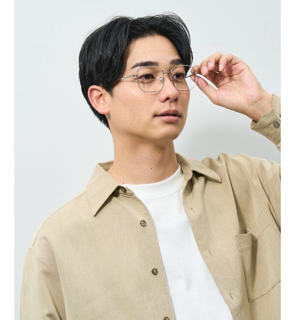  「ウェリントン型 メガネ | メタル 大きめ ゴールド シルバー 伊達メガネ ユニセックス TRAD レンズ交換券付」|メガネ|