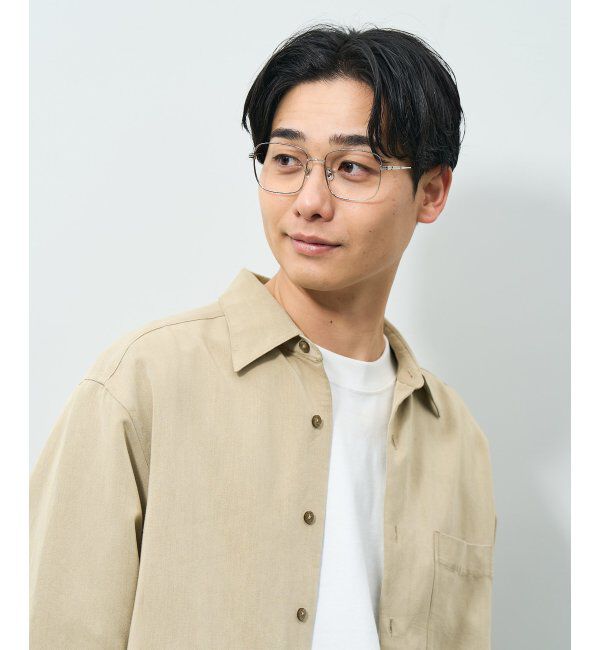  「ウェリントン型 メガネ | メタル 大きめ ゴールド シルバー 伊達メガネ ユニセックス TRAD レンズ交換券付」|メガネ|