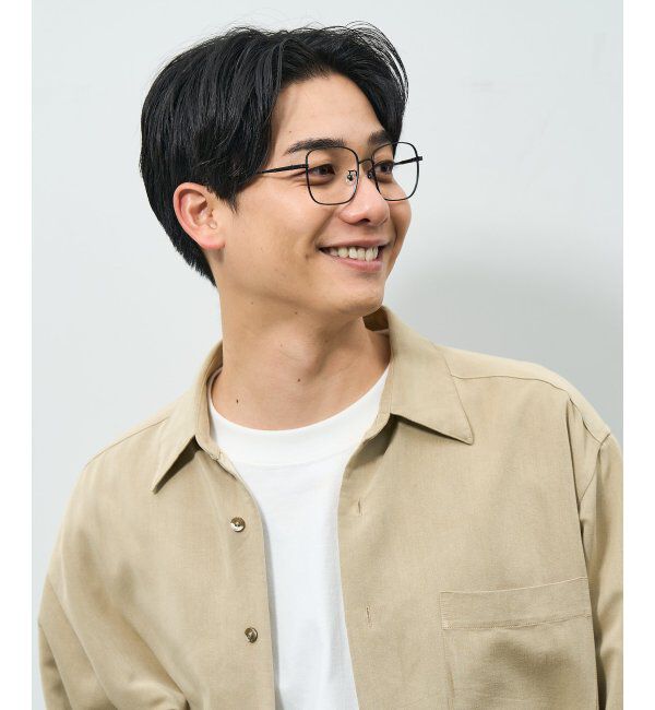  「ウェリントン型 メガネ | メタル 大きめ ゴールド シルバー 伊達メガネ ユニセックス TRAD レンズ交換券付」|メガネ|