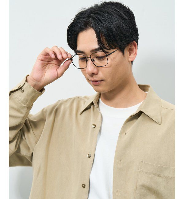  「ウェリントン型 メガネ | メタル 大きめ ゴールド シルバー 伊達メガネ ユニセックス TRAD レンズ交換券付」|メガネ|