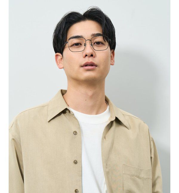  「ウェリントン型 メガネ | メタル 大きめ ゴールド シルバー 伊達メガネ ユニセックス TRAD レンズ交換券付」|メガネ|