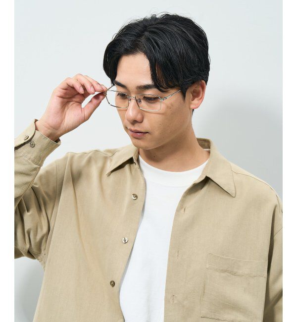  「ウェリントン型 メガネ | メタル 横長 ゴールド シルバー 伊達メガネ ユニセックス TRAD レンズ交換券付」|メガネ|