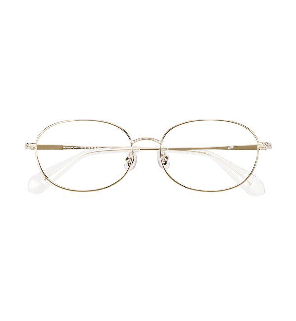  「オーバル型 メガネ | メタルフレーム ゴールド シルバー 伊達メガネ ユニセックス TRAD レンズ交換券付」|メガネ|