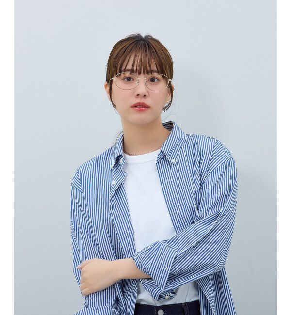  「オーバル型 メガネ | メタルフレーム ゴールド シルバー 伊達メガネ ユニセックス TRAD レンズ交換券付」|メガネ|