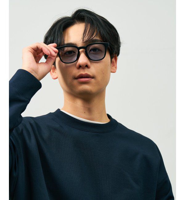  「ウェリントン型 折りたたみ式 サングラス | 専用ケース付 カラーレンズ 太縁フレーム 紫外線防止 UVカット」|サングラス|