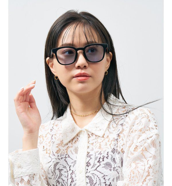  「ウェリントン型 折りたたみ式 サングラス | 専用ケース付 カラーレンズ 太縁フレーム 紫外線防止 UVカット」|サングラス|