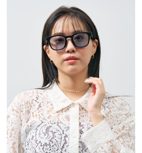  「ウェリントン型 折りたたみ式 サングラス | 専用ケース付 カラーレンズ 太縁フレーム 紫外線防止 UVカット」|サングラス|