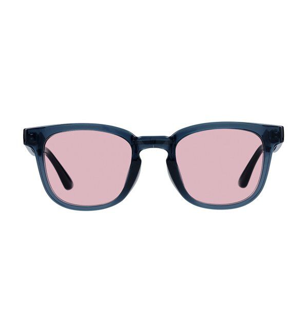  「ウェリントン型 折りたたみ式 サングラス | 専用ケース付 カラーレンズ 太縁フレーム 紫外線防止 UVカット」|サングラス|グレー3