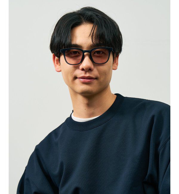  「ウェリントン型 折りたたみ式 サングラス | 専用ケース付 カラーレンズ 太縁フレーム 紫外線防止 UVカット」|サングラス|