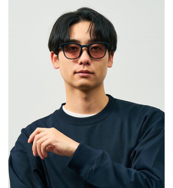  「ウェリントン型 折りたたみ式 サングラス | 専用ケース付 カラーレンズ 太縁フレーム 紫外線防止 UVカット」|サングラス|