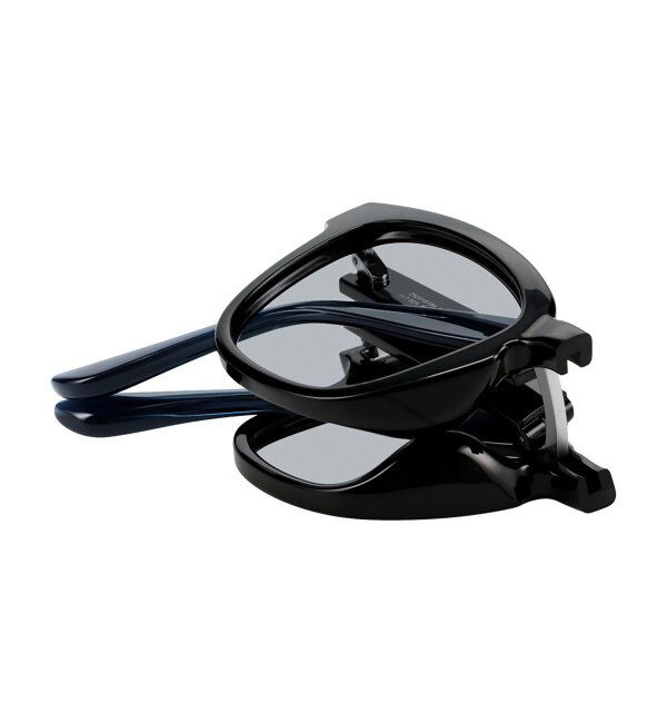  「ウェリントン型 折りたたみ式 サングラス | 専用ケース付 カラーレンズ 太縁フレーム 紫外線防止 UVカット」|サングラス|