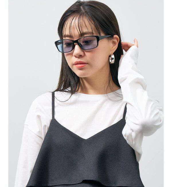  「SUNCUTGlasses/UV100%CUT サングラス カラーレンズ 太縁 紫外線対策 UVカット ユニセックス スポーツ」|サングラス|