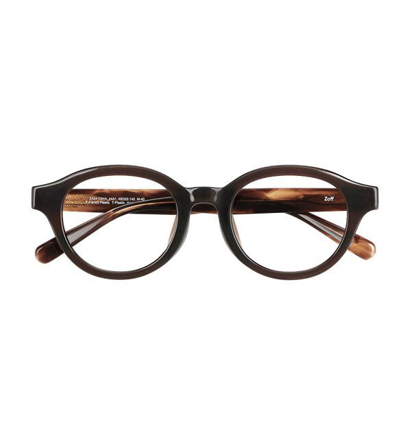  「ボストン型 メガネ | 軽量｜太縁｜黒縁フレーム｜伊達メガネ｜ユニセックス｜ビジネス レンズ交換券付」|メガネ|ブラウン1