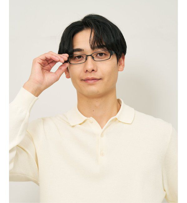  「スクエア型 メガネ｜伊達メガネ ビジネス スタイリッシュ 読書 度付き眼鏡  Zoff レンズ交換券付」|メガネ|ブラック系その他