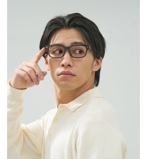  「 ウェリントン型 メガネ | 黒縁フレーム 伊達めがね 度付きユニセックス 読書  CLASSIC  レンズ交換券付」|メガネ|