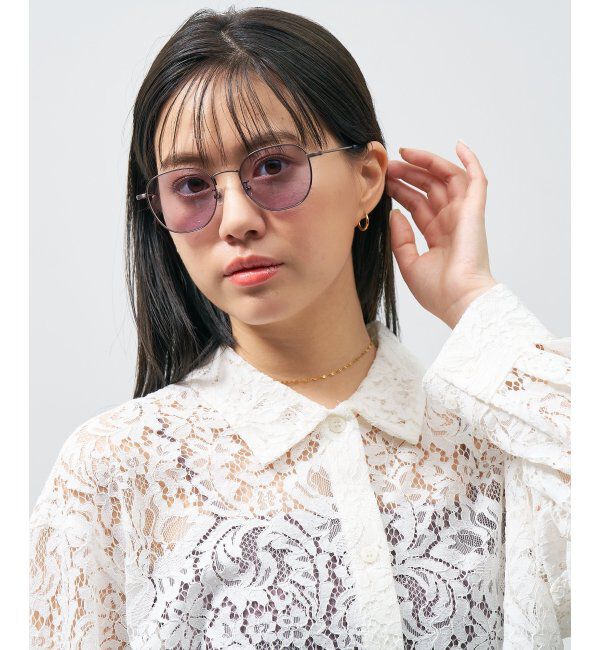  「ウェリントン型 サングラス｜カラーレンズ｜メタル UVカット (紫外線カット率99.9%以上) ユニセックス 」|サングラス|グレー