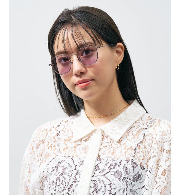  「ウェリントン型 サングラス｜カラーレンズ｜メタル UVカット (紫外線カット率99.9%以上) ユニセックス 」|サングラス|