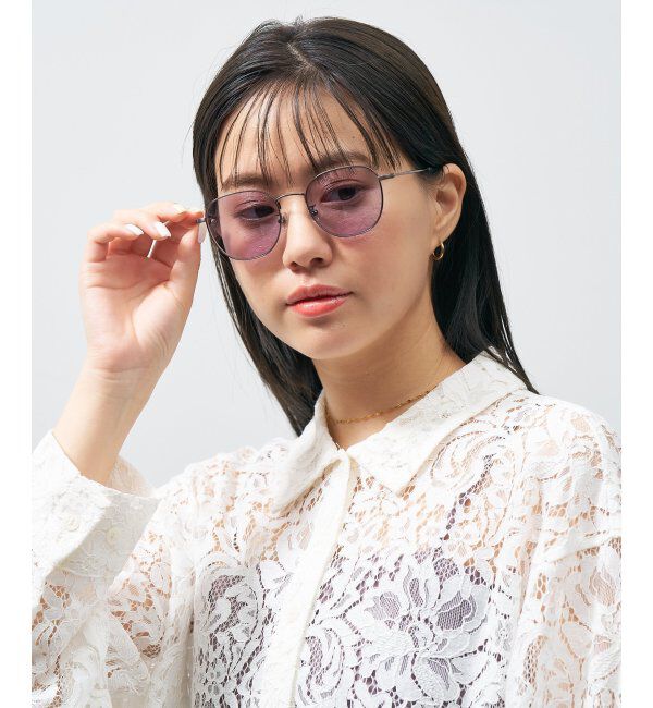  「ウェリントン型 サングラス｜カラーレンズ｜メタル UVカット (紫外線カット率99.9%以上) ユニセックス 」|サングラス|