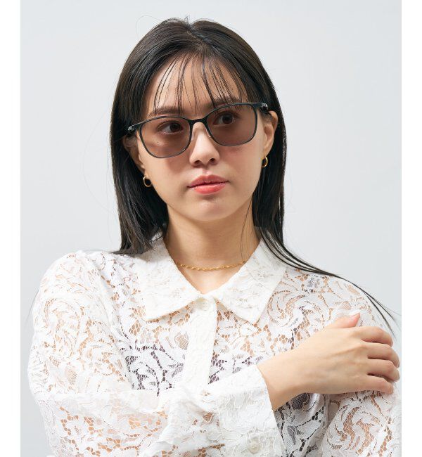  「SUNCUTGlasses/UV100%CUT サングラス カラーレンズ 軽量 ずれ落ち防止 紫外線対策 UVカット SMART Skinny」|サングラス|オリーブ
