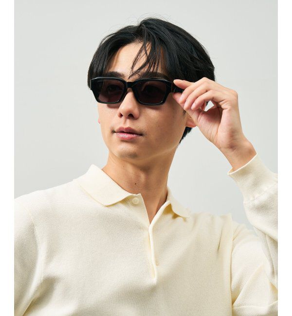  「ウェリントン型 サングラス【CLAP CLICK構造】 ずれ落ち防止｜太縁｜紫外線カット率99.9%以上 UVカット」|サングラス|