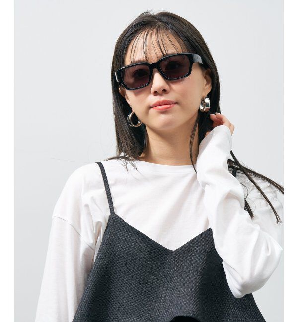  「ウェリントン型 サングラス【CLAP CLICK構造】 ずれ落ち防止｜太縁｜紫外線カット率99.9%以上 UVカット」|サングラス|