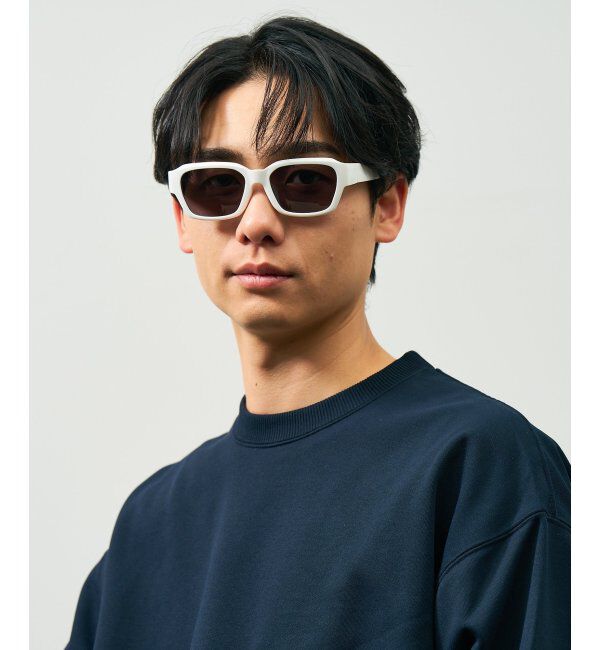  「ウェリントン型 サングラス【CLAP CLICK構造】 ずれ落ち防止｜太縁｜紫外線カット率99.9%以上 UVカット」|サングラス|