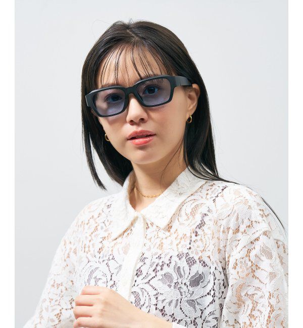  「ウェリントン型 サングラス【CLAP CLICK構造】 ずれ落ち防止｜太縁｜紫外線カット率99.9%以上 UVカット」|サングラス|ブラック系その他