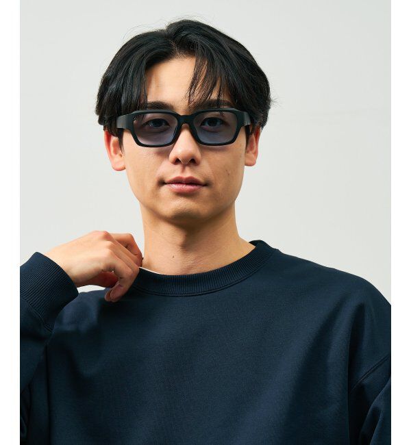  「ウェリントン型 サングラス【CLAP CLICK構造】 ずれ落ち防止｜太縁｜紫外線カット率99.9%以上 UVカット」|サングラス|