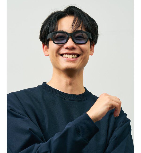  「ウェリントン型 サングラス【CLAP CLICK構造】 ずれ落ち防止｜太縁｜紫外線カット率99.9%以上 UVカット」|サングラス|