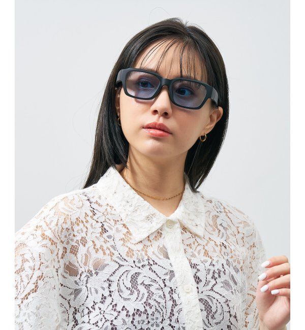  「ウェリントン型 サングラス【CLAP CLICK構造】 ずれ落ち防止｜太縁｜紫外線カット率99.9%以上 UVカット」|サングラス|