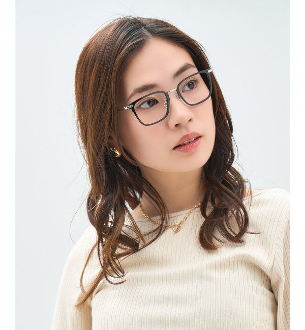  「ウェリントン型 メガネ | メタル｜伊達メガネ 度付きメガネ｜ユニセックス 黒｜CLASSIC  レンズ交換券付」|メガネ|