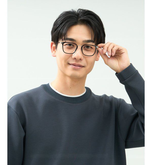  「ウェリントン型 メガネ | メタル｜伊達メガネ 度付きメガネ｜ユニセックス 黒｜CLASSIC  レンズ交換券付」|メガネ|