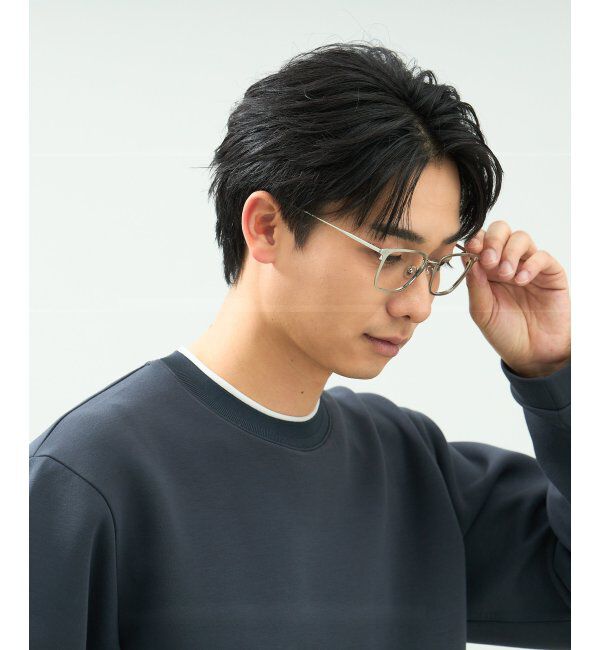  「ウェリントン型 メガネ | メタル｜伊達メガネ 度付きメガネ｜ユニセックス 黒｜CLASSIC  レンズ交換券付」|メガネ|