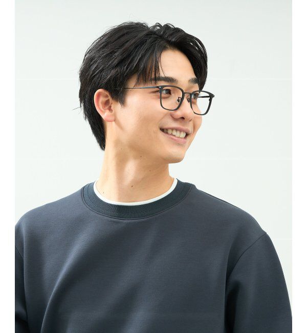  「ウェリントン型 メガネ | メタル｜伊達メガネ 度付きメガネ｜ユニセックス 黒｜CLASSIC  レンズ交換券付」|メガネ|