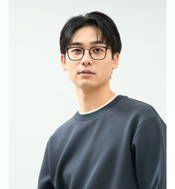  「ウェリントン型 メガネ | メタル｜伊達メガネ 度付きメガネ｜ユニセックス 黒｜CLASSIC  レンズ交換券付」|メガネ|