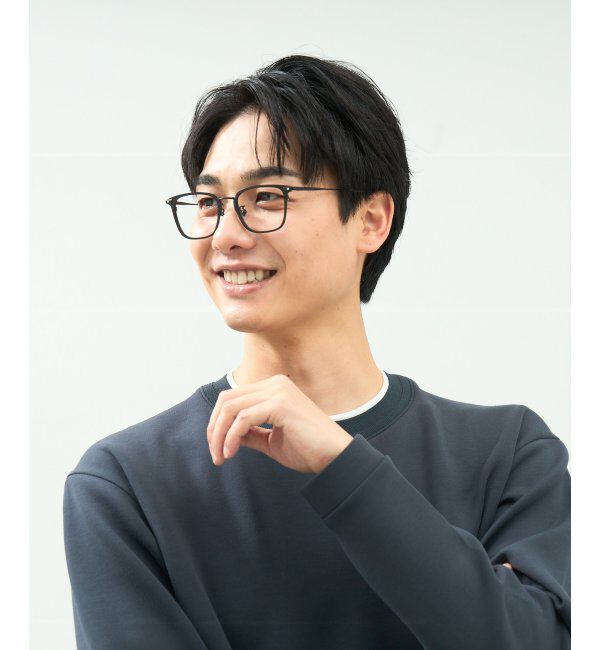  「ウェリントン型 メガネ | メタル｜伊達メガネ 度付きメガネ｜ユニセックス 黒｜CLASSIC  レンズ交換券付」|メガネ|