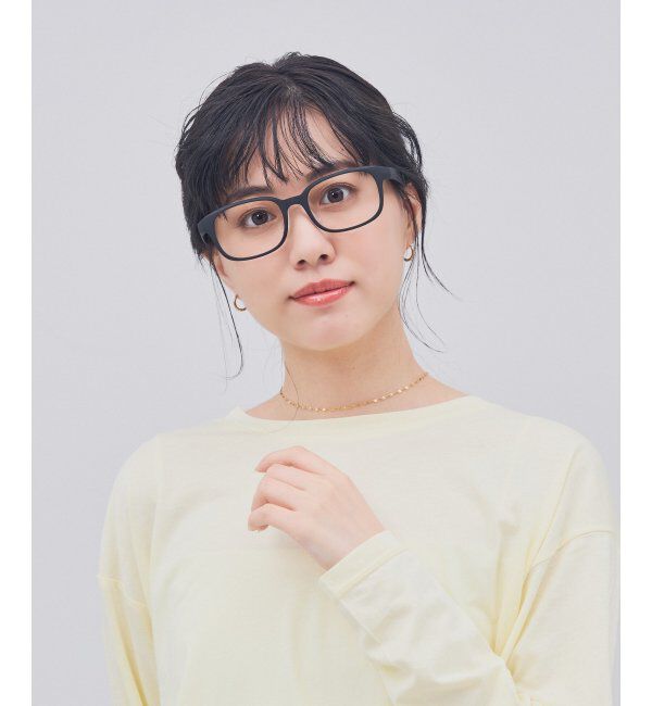  「ウェリントン型 メガネ 軽量 ズレ落ち防止 鼻パッド ユニセックス 伊達メガネ レンズ交換券付」|メガネ|