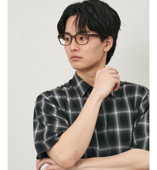  「ウェリントン型 メガネ 軽量 ズレ落ち防止 鼻パッド ユニセックス 伊達メガネ レンズ交換券付」|メガネ|