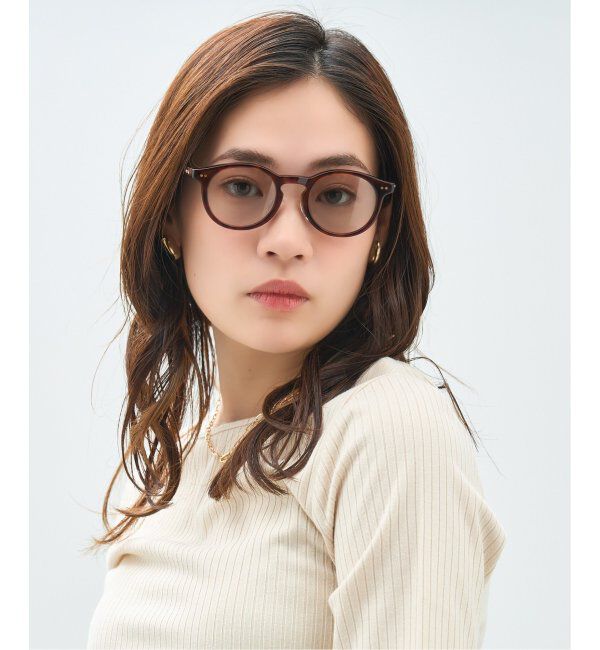  「Zoff｜Kirimaru ボストン型 サングラス   ユニセックス｜UVカット｜紫外線対策｜うねうね 波型 小顔効果」|サングラス|