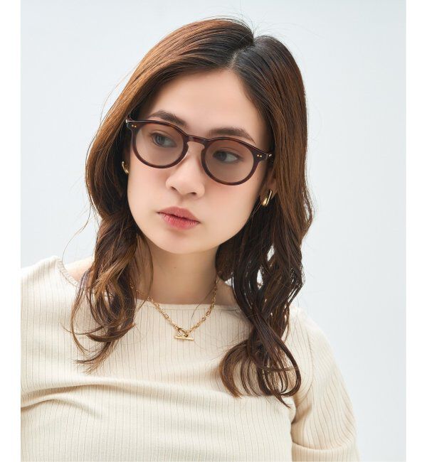  「Zoff｜Kirimaru ボストン型 サングラス   ユニセックス｜UVカット｜紫外線対策｜うねうね 波型 小顔効果」|サングラス|