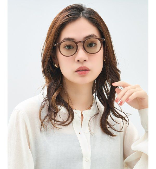  「Zoff｜Kirimaru ボストン型 サングラス   ユニセックス｜UVカット｜紫外線対策｜うねうね 波型 小顔効果」|サングラス|