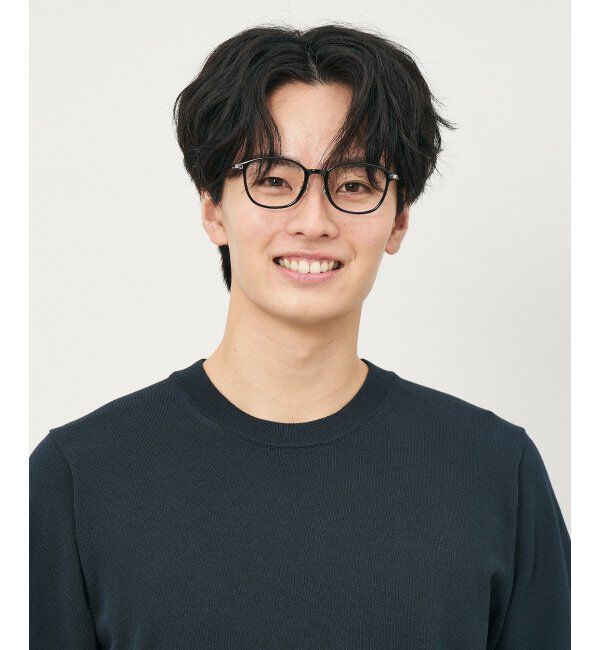  「ウェリントン型 メガネ｜TR&times;チタン 軽量素材 柔軟性  伊達メガネ 大人可愛い  レンズ交換券付」|メガネ|