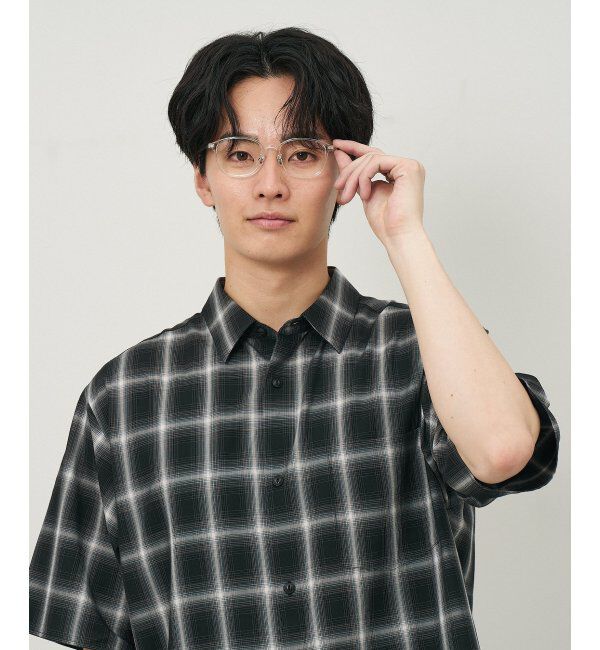  「ウェリントン型 メガネ｜TR&times;チタン 軽量素材 柔軟性  伊達メガネ 大人可愛い  レンズ交換券付」|メガネ|