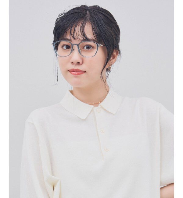  「ウェリントン型 メガネ｜TR&times;チタン 軽量素材 柔軟性  伊達メガネ 大人可愛い  レンズ交換券付」|メガネ|