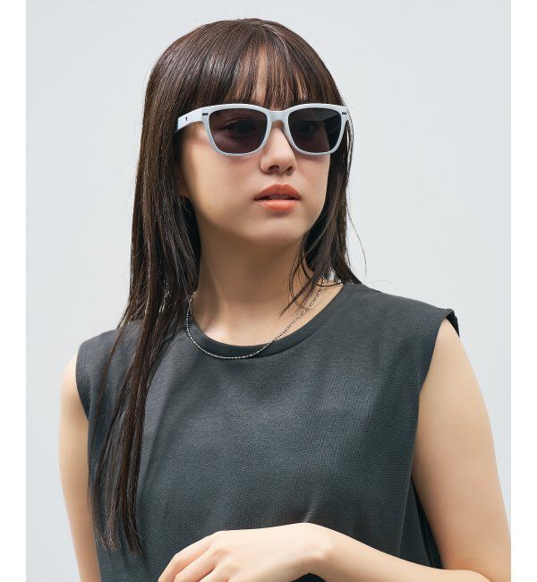  「Zoff｜STUDIO SEVEN｜ウェリントン型 サングラス 【CLAP CLICK搭載】 カラーレンズ｜紫外線防止 UVカット」|サングラス|