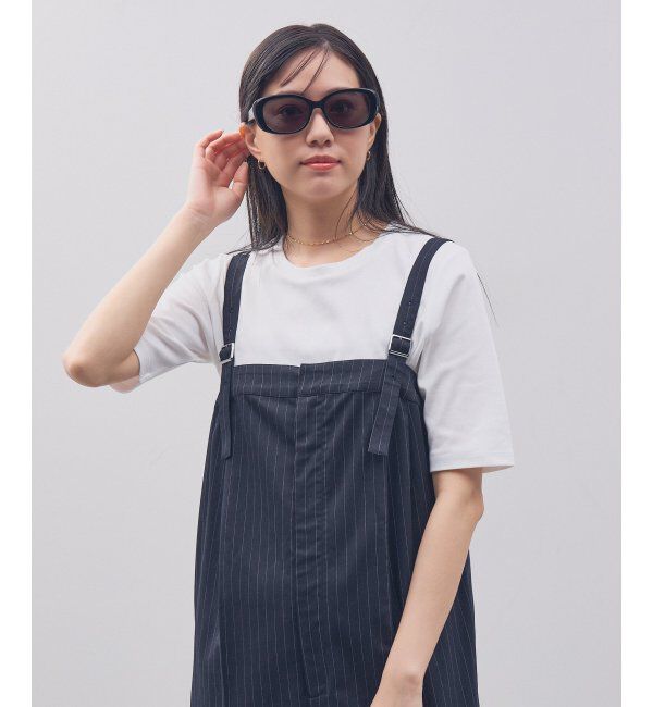  「Zoff｜STUDIO SEVEN｜オーバル型 サングラス 横長｜太縁フレーム｜カラーレンズ｜紫外線防止 UVカット」|サングラス|黒3