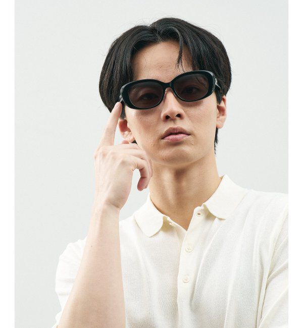  「Zoff｜STUDIO SEVEN｜オーバル型 サングラス 横長｜太縁フレーム｜カラーレンズ｜紫外線防止 UVカット」|サングラス|