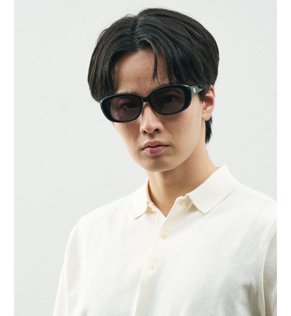  「Zoff｜STUDIO SEVEN｜オーバル型 サングラス 横長｜太縁フレーム｜カラーレンズ｜紫外線防止 UVカット」|サングラス|