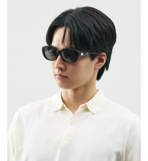  「Zoff｜STUDIO SEVEN｜オーバル型 サングラス 横長｜太縁フレーム｜カラーレンズ｜紫外線防止 UVカット」|サングラス|